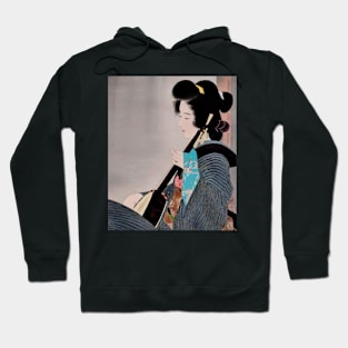 Melodic Geisha - Japanese Ukiyo-e Portrait Hoodie